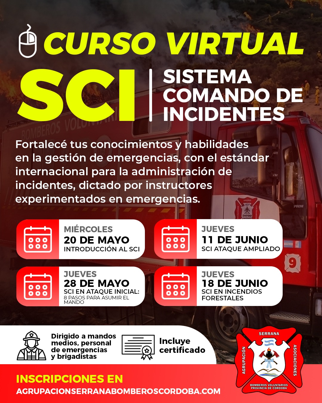 Curso Virtual SCI - Sistema Comando de Incidentes - Agrupación Serrana