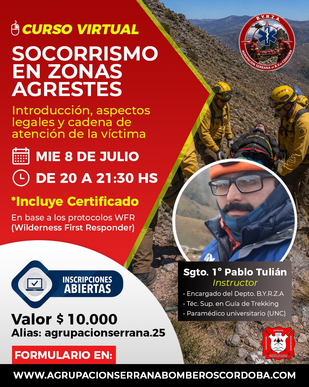 Curso Virtual Socorrismo en Zonas Agrestes - Agrupación Serrana