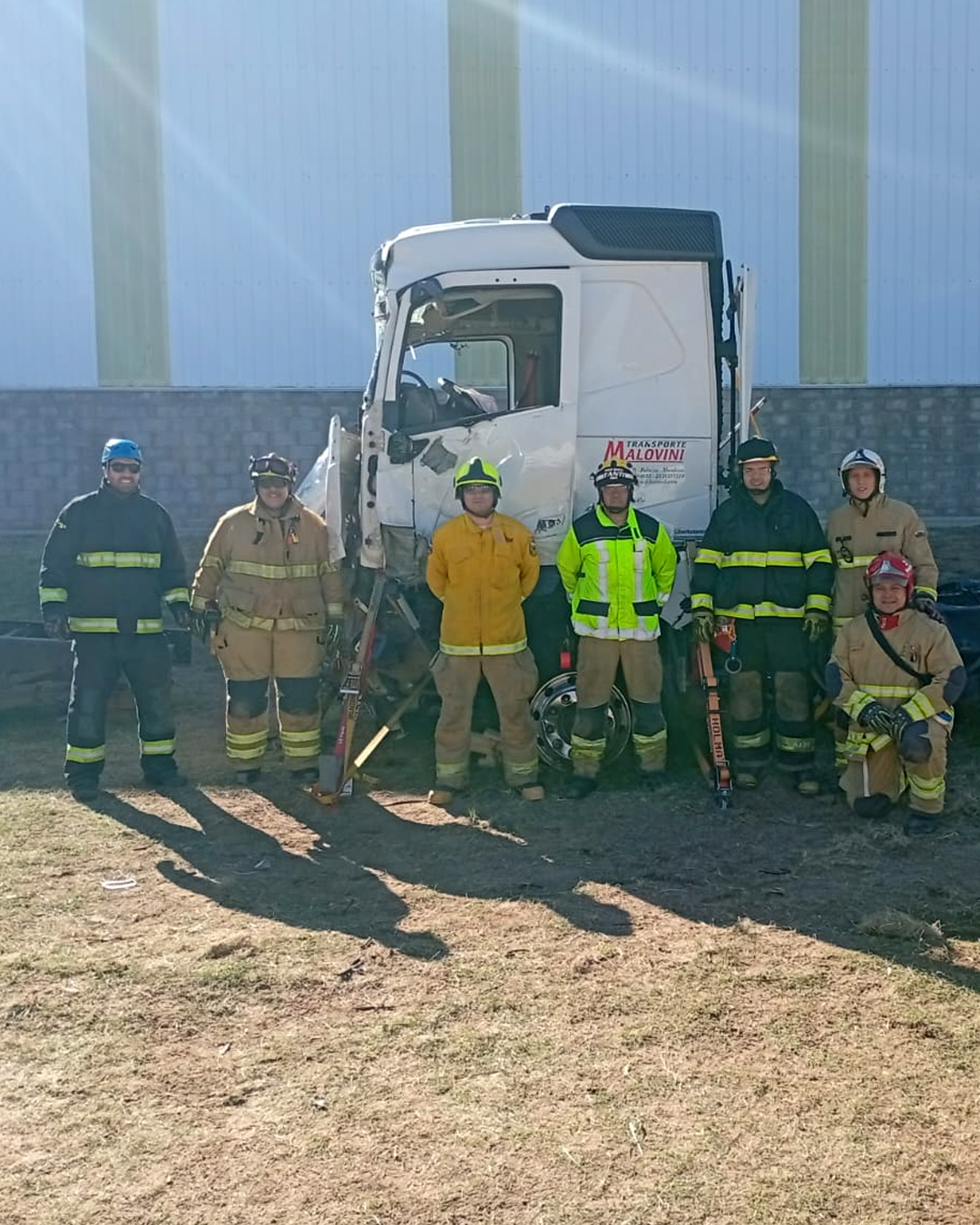 Bomberos de la Agrupación Serrana participaron y aprobaron el curso de Rescate pesado para futuros instructores de la Zona B de la ANB