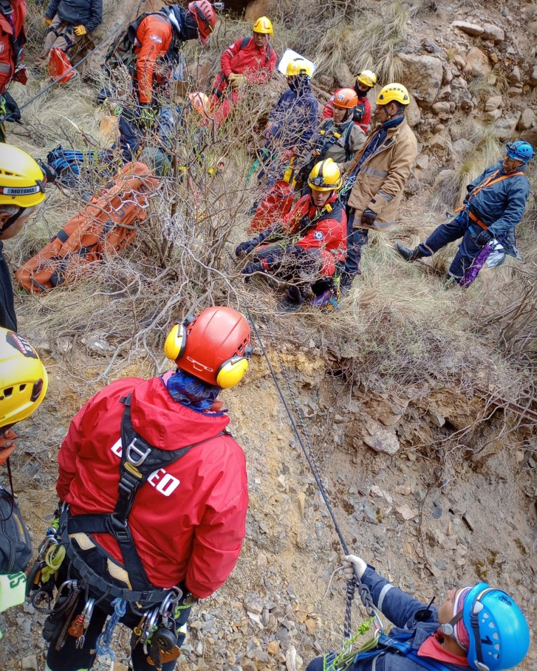El Departamento de Rescate Técnico con Cuerdas participó del Encuentro Nacional de Búsqueda y Rescate en La Rioja