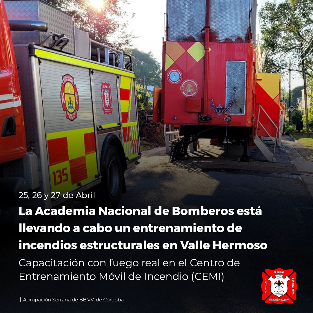 La ANB está llevando a cabo un entrenamiento de incendios estructurales en Valle Hermoso