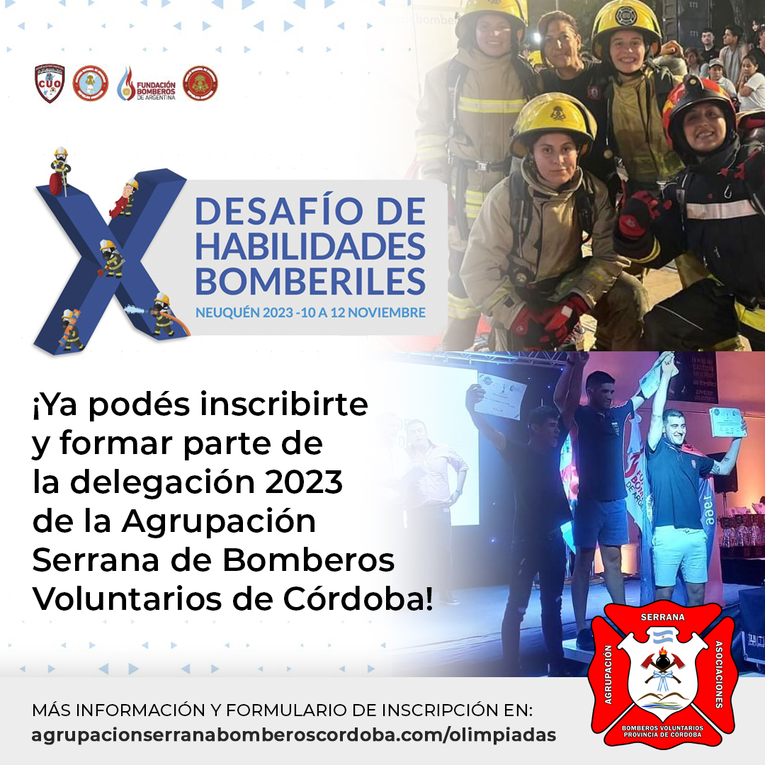Inscripciones X Desafío de Habilidades Bomberiles 2023