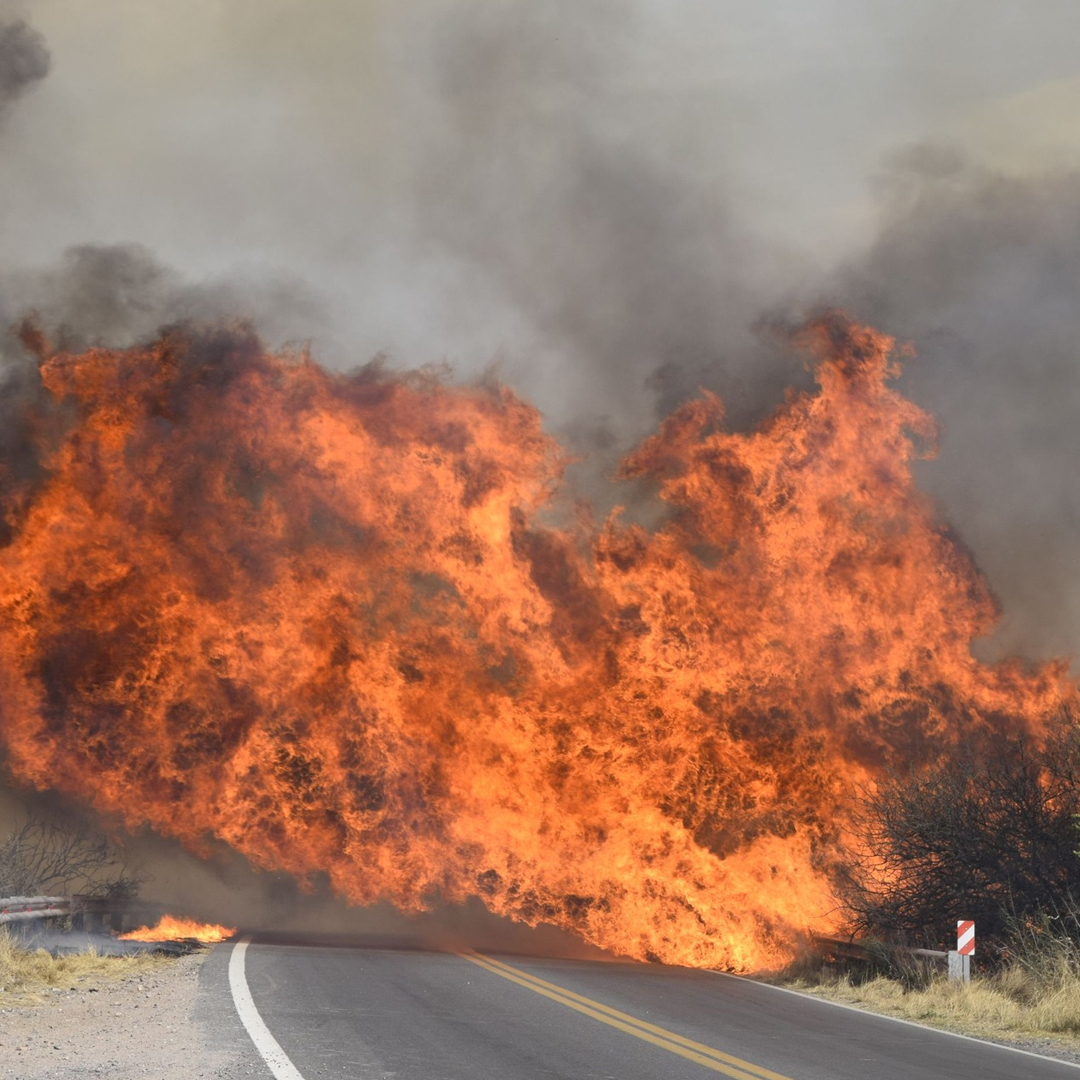 Incendio forestal de gran magnitud en Capilla del Monte