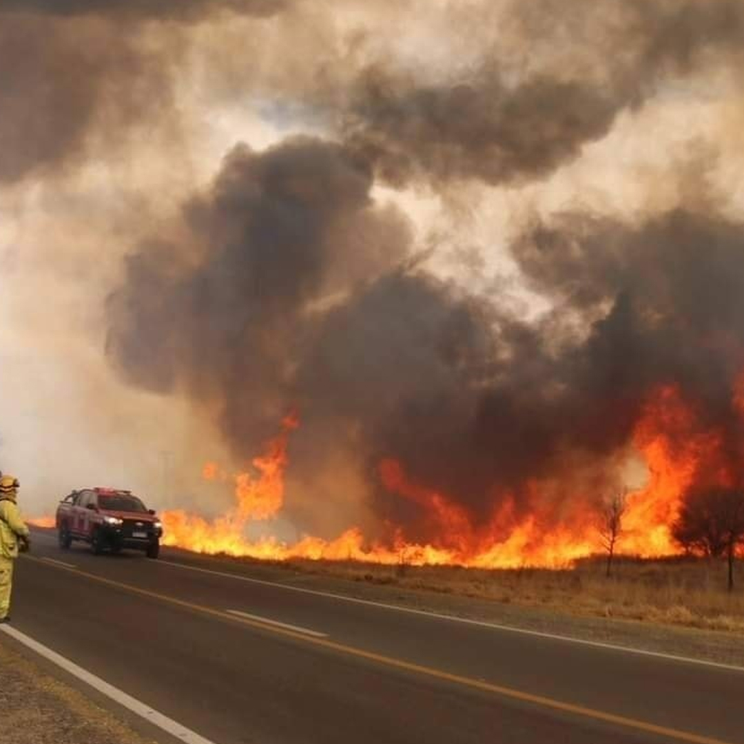 Incendio forestal de gran magnitud en Capilla del Monte